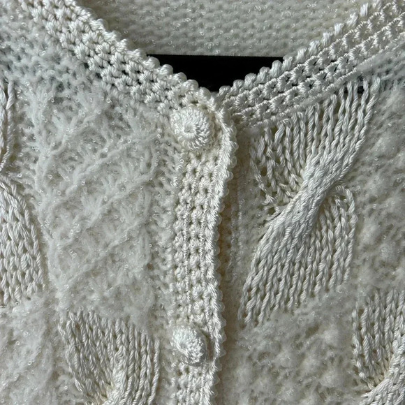 Vintage angora wool cardigan grandmacore patches sweater - Picture 6 of 14